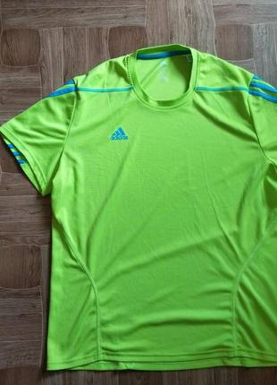 Футболка adidas climalite green1 фото