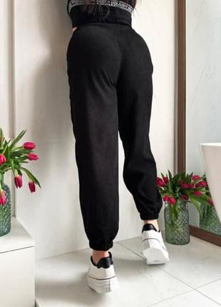 Жіночі спортивні штани брюки 2/80мр/и080 джогери вельвет (46-48, 50-52, 54-56  великі розміри)3 фото
