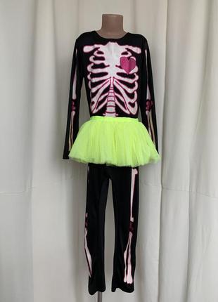 Скелет девочка балерина костюм карнавальный