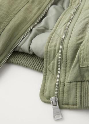 Zara курточка бомбер для девочки цвет хаки размер 120/1523 фото