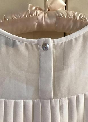 Белая блузка плиссировка , р.128 фото