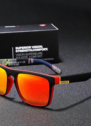 Cолнцезащитные очки kdeam, с поляризацией для рыбалки, стильные, оранжевые линзы, поликарбонатные d c