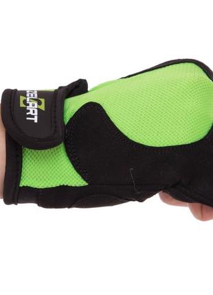Перчатки для фитнеса и тренировок zelart sb-161740 xs-m черный-зеленый4 фото