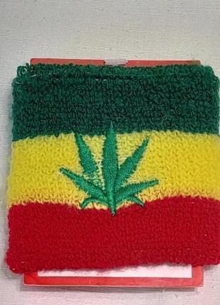 Браслет rasta с цветами rasta и листом ганджи
