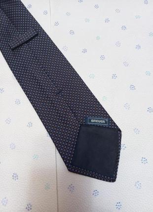 Шелк! hand made!галстук в точку  мужской темно синий краватка брендовый дорогой maison breuer4 фото