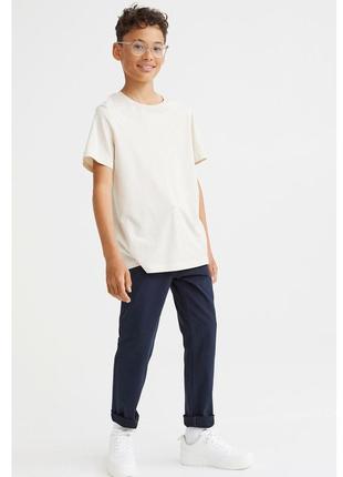 9-10/11-12/12-13/13-14/14+ г h&m фирменные брюки брюки чиносы из хлопкового твила стильному мальчику