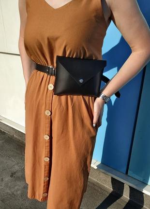 Поясная сумка клатч конверт на пояс бананка на ремне3 фото