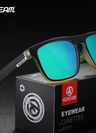 Солнцезащитные очки kdeam navi, черный цвет, поляризационные, с фирменным комплектом, device clock9 фото