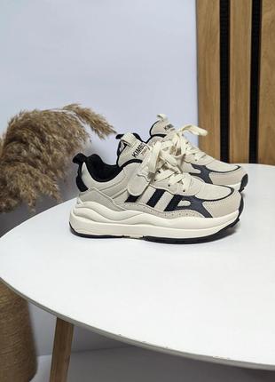 Кроссовки для мальчика и для девочки бежевые от kimboo2 фото
