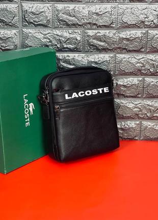 Luxury кожаная мужская барсетка грудня lacoste, сумка нагрудная лакоста из натуральной кожи 

сумка из натуральной кожи2 фото