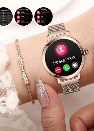 Смарт-годинник uwatch smart vip lady pro gold, жіночий, з крокоміром і пульсометром, device clock