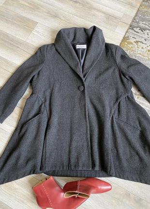 Стильное шерстяное пальто для роскошной леди ulla popken 24/28/54🤎🧡🌹6 фото