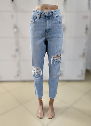 Джинсы женские фирмы h&amp;m. girlfriend fit regular waist &amp; denim 1241 фото