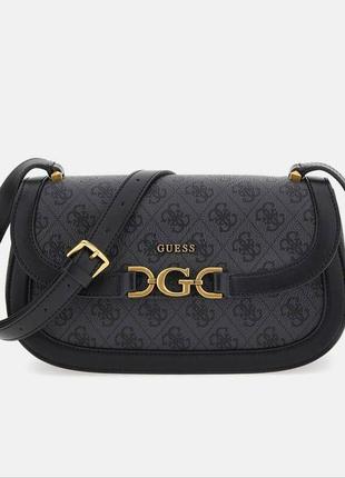 Сумка через плечо женская guess monogram bag guess diancrossbody flap