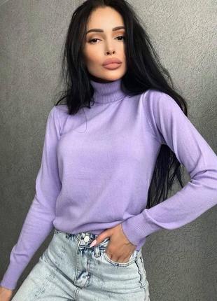 Женская базовая водолазка гольф свитер светр