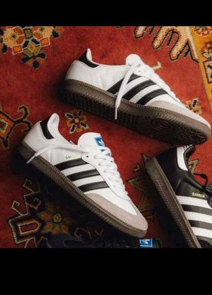 Кросівки adidas samba og white black4 фото