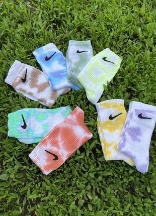 Шкарпетки nike tie-dye високі | носки найк тай-дай довгі3 фото