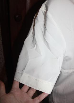 Блуза крем с коротким рукавом marks & spencer5 фото