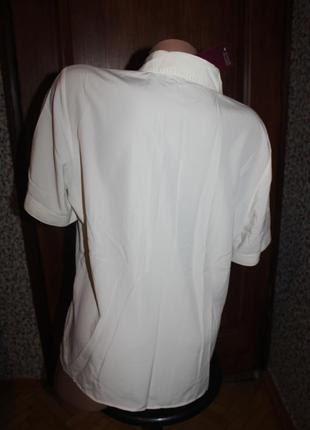 Блуза крем с коротким рукавом marks & spencer3 фото