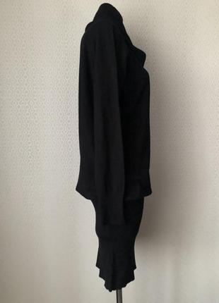 Комфортное черное трикотажное платье гольф, размер s-l4 фото