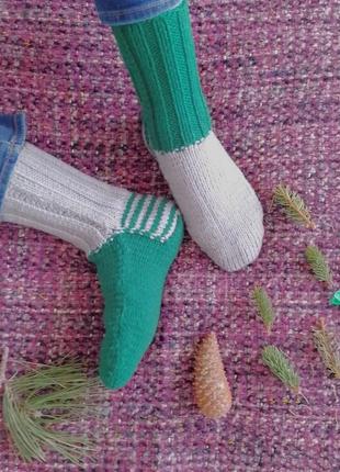 Handmade теплі в'язані шкарпетки розмір 40-42 handmade5 фото