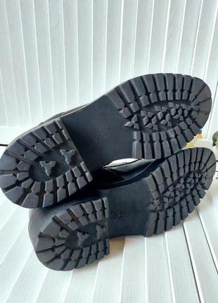 Ботинки ботильйони черные кожаные натуральная кожа7 фото