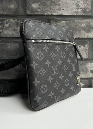 Чоловіча сумка louis vuitton , барсетка , сумка через плече , сумочка чоловіча , бананка , guess ,  шкіра , кожа