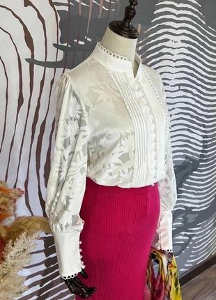 Женская рубашка з трикотажа стрейч с красивым декором5 фото