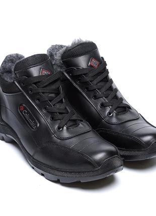 Мужские зимние кожаные ботинки columbia zk antishok winter shoes3 фото