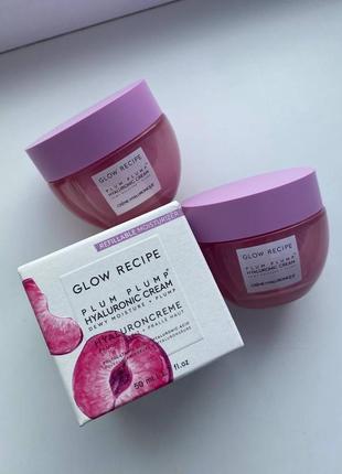 Крем для обличчя з гіалурованою кислотою glow recipe plum plump hyaluronic cream