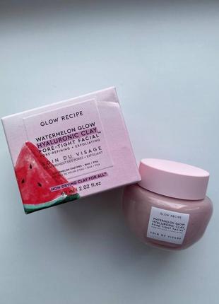 Глиняна маска з гіалурованою кислотою glow recipe watermelon glow hyaluronic clay pore-tight facial mask