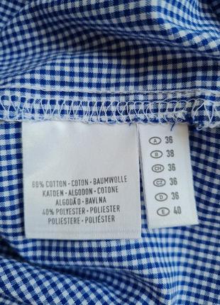 Винтажная австрийская рубашка в клетку с вышивкой4 фото