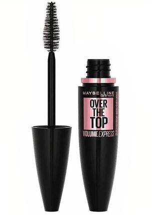 Maybelline volum' express over the top тушь для ресниц черная 10 мл