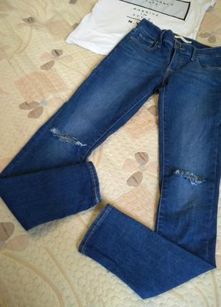 Джинсы  , с разрезами,  рваные на коленях, levis , skinny, разм 264 фото