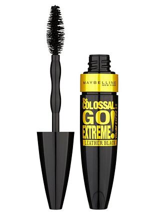Maybelline volum' express colossal go extreme leather black тушь для ресниц черная 9.5 мл