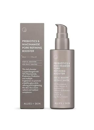 Allies of skin prebiotics and niacinamide pore refining booster