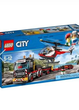 Конструктор Lego city 60183 перевізник вертольота — heavy cargo transport

310 деталей.3 фото