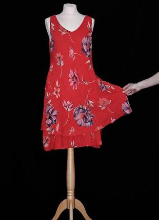 Италия сарафан двойной платье двойное колокольчиком натуральное легкое