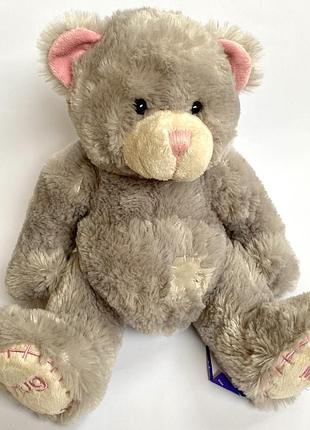 М'яка іграшка плюшевий ведмедик великий сірий ведмідь на день закоханих обладналими мене