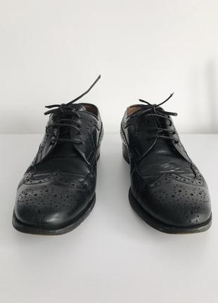 Черные кожаные мужские туфли, arfango, туфли италия.