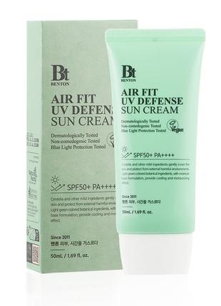 Benton air fit uv defense sun cream spf50 сонцезахисний крем із центелою2 фото