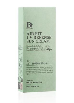 Benton air fit uv defense sun cream spf50 сонцезахисний крем із центелою3 фото