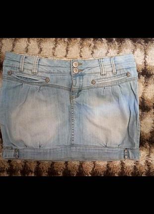 Джинсовая мини юбка r.marks jeans, размер м