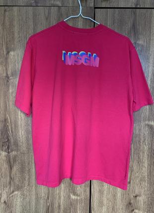 Рожева футболка від msgm, недвні коллекції, оригінал, рідка знахідка!6 фото