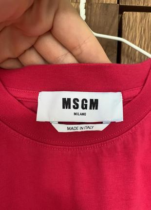 Розовая футболка от msgm, недвные коллекции, оригинал, жидкая находка!7 фото