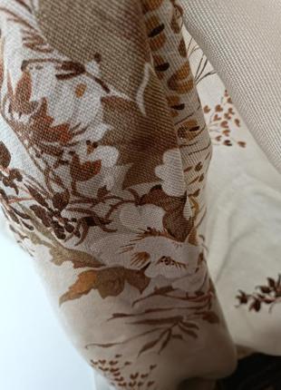 Комплект 2 шт шторы льняные коттон 220/220 см коттон плотные шторы листьев принт