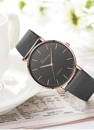 Модные женские кварцевые наручные часы с металлическим ремешком код 4303 фото