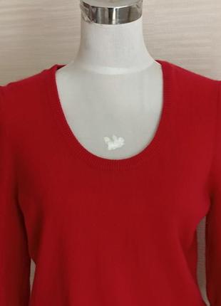 🦄🦄f&f кашеміровий теплий жіночий светр рукав 3/4 червоний на 48🦄🦄3 фото