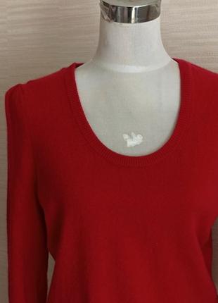 🦄🦄f&f кашеміровий теплий жіночий светр рукав 3/4 червоний на 48🦄🦄4 фото