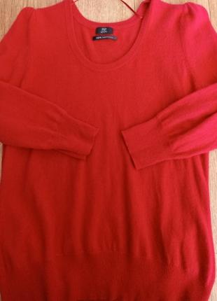 🦄🦄f&f кашеміровий теплий жіночий светр рукав 3/4 червоний на 48🦄🦄8 фото